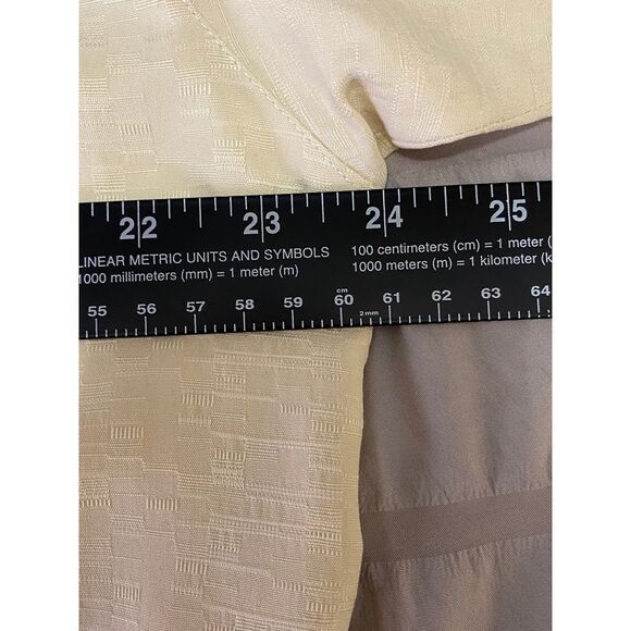 Tommy Bahama Men's Cream Textured Silk Button Down Shirt Casual Resort Wear Sz L - Picture 7 of 7